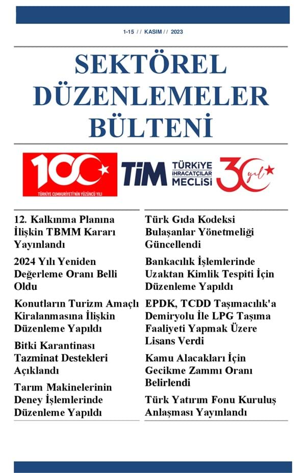1-15 Kasım 2023 Bülteni 